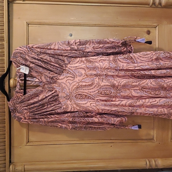 *NEW* Free People Mirage maxi dress Peach Combo - Picture 2 of 9